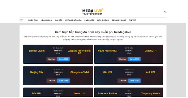 Trực tiếp bóng đá uy tín, chất lượng hôm nay