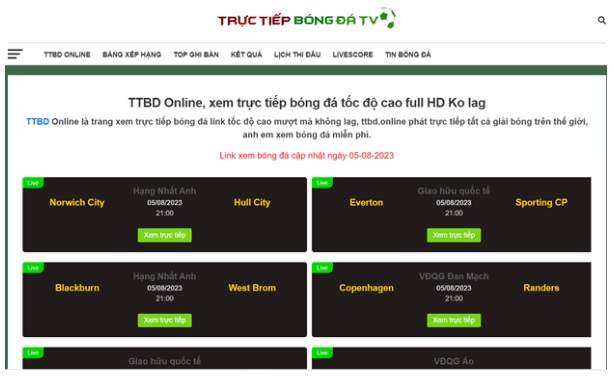 TTBD Online - Xem trực tiếp các giải đấu lớn ở châu Á FREE