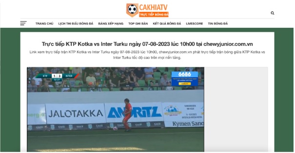 Cakhia TV- Nơi xem bóng đá trực tuyến cùng những giây phút thăng hoa