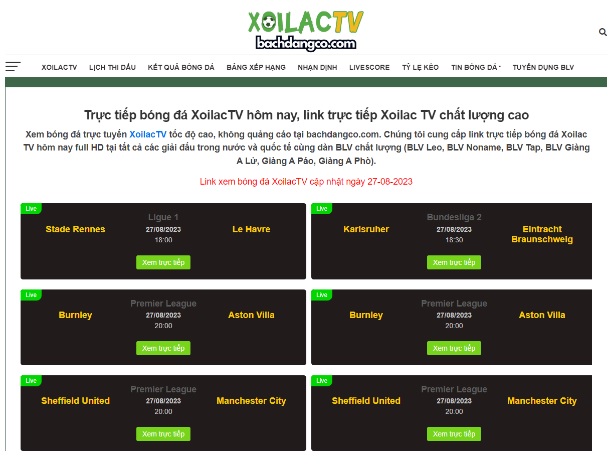 Xoilac TV bachdangco.com - Trực tiếp bóng đá miễn phí chất lượng cao