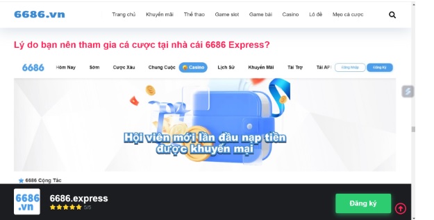 Nhà cái 6686 nền tảng cá cược đáng tin cậy hàng đầu châu Á