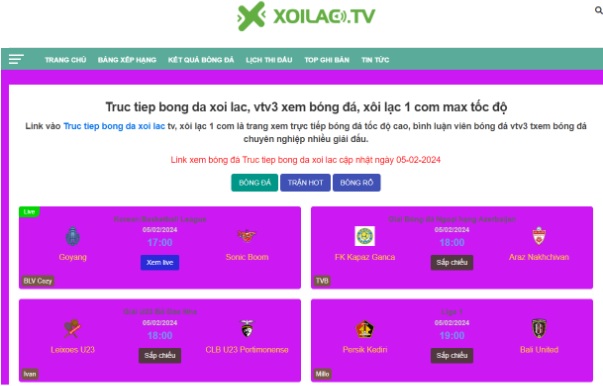 Xem trực tiếp bóng đá có hình ảnh full HD lên tới 4K