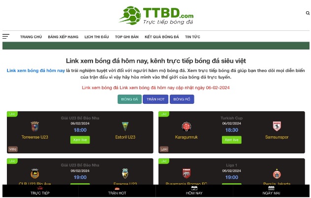 Trực tiếp bóng đá - Địa chỉ xem bóng đá miễn phí hoàn toàn mà bạn không thể nào bỏ qua