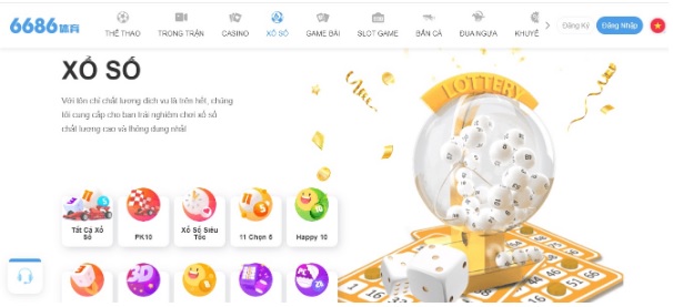 Xổ số tại nhà cái 6686: Thiên đường giải trí với tỷ lệ thưởng hấp dẫn