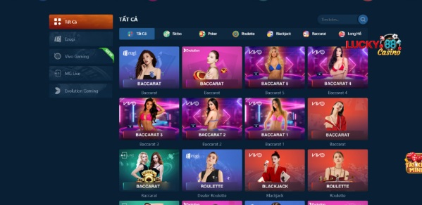 Lucky88.casino - So sánh  live casino giữa nhà cái Lucky88 và 888B