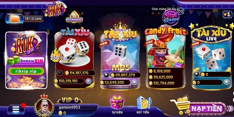 Sảnh game bài Rikvip - Trải nghiệm cá cược đỉnh cao