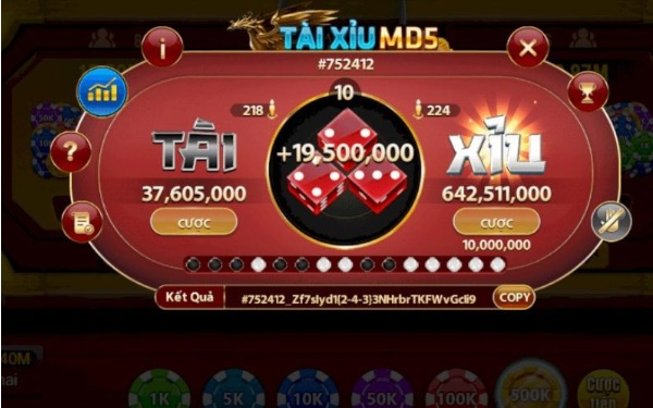 Tài Xỉu MD5 - Siêu phẩm giải trí hiện đại đảm bảo minh bạch